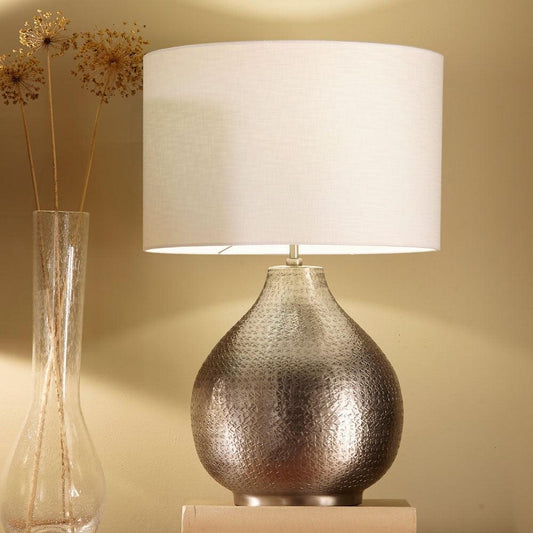 SOUK ANTIQUE SILVER HAMMERED METAL TABLE LAMP BASE-Pacific Lifestyle-South Charlotte Fine Lighting