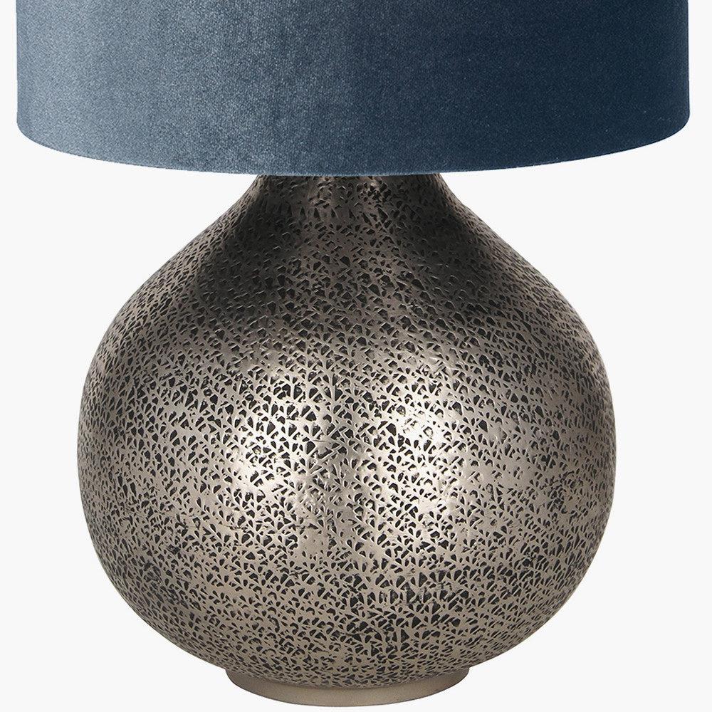 SOUK ANTIQUE SILVER HAMMERED METAL TABLE LAMP BASE-Pacific Lifestyle-South Charlotte Fine Lighting
