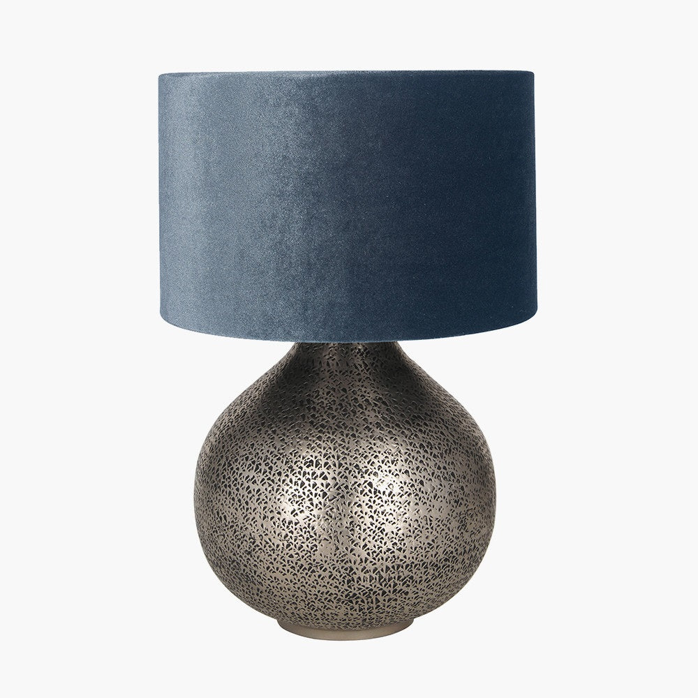 SOUK ANTIQUE SILVER HAMMERED METAL TABLE LAMP BASE-Pacific Lifestyle-South Charlotte Fine Lighting