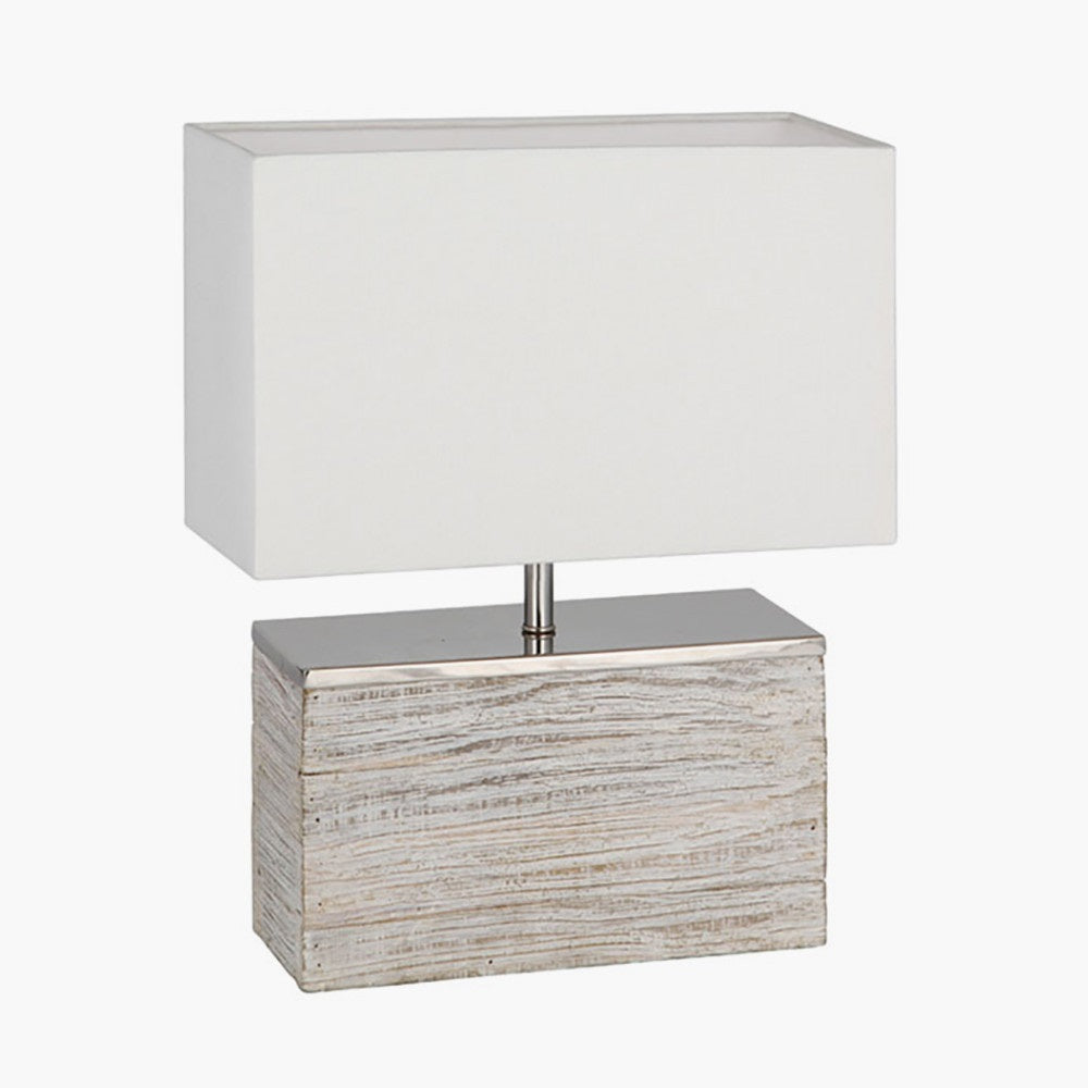 HAMPTON WHITE WASH WOOD TABLE LAMP AND LAMPSHADE-Pacific Lifestyle-South Charlotte Fine Lighting