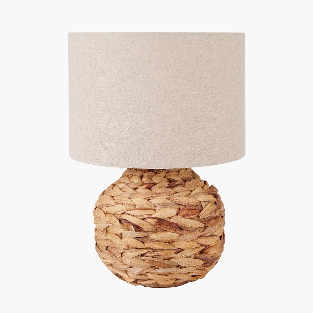ZADI NATURAL PLAITED WATER HYACINTH TABLE LAMP WITH LAMPSHADE-Pacific Lifestyle-South Charlotte Fine Lighting
