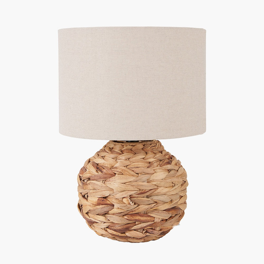 ZADI NATURAL PLAITED WATER HYACINTH TABLE LAMP WITH LAMPSHADE-Pacific Lifestyle-South Charlotte Fine Lighting