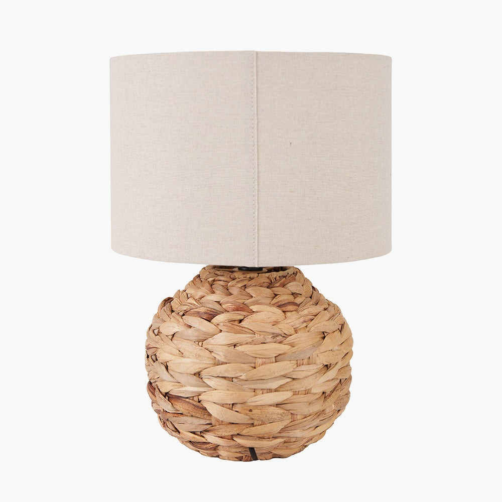 ZADI NATURAL PLAITED WATER HYACINTH TABLE LAMP WITH LAMPSHADE-Pacific Lifestyle-South Charlotte Fine Lighting