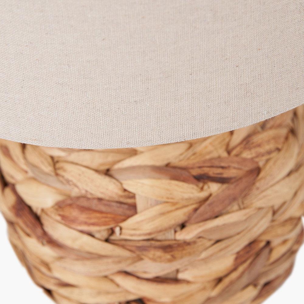 ZADI NATURAL PLAITED WATER HYACINTH TABLE LAMP WITH LAMPSHADE-Pacific Lifestyle-South Charlotte Fine Lighting