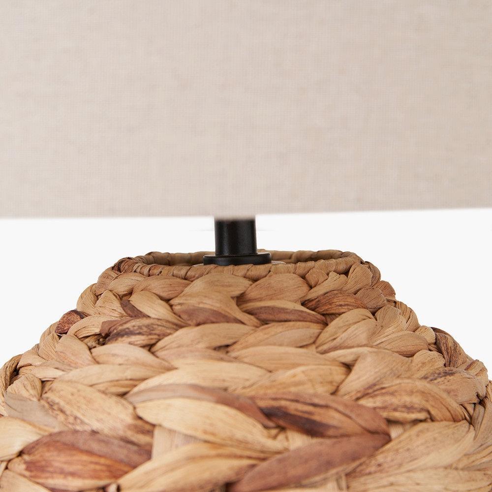 ZADI NATURAL PLAITED WATER HYACINTH TABLE LAMP WITH LAMPSHADE-Pacific Lifestyle-South Charlotte Fine Lighting