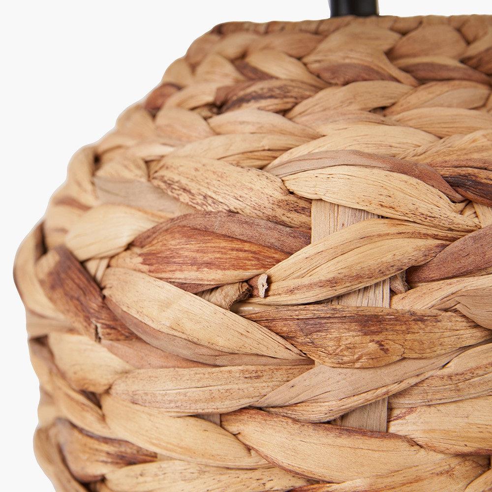 ZADI NATURAL PLAITED WATER HYACINTH TABLE LAMP WITH LAMPSHADE-Pacific Lifestyle-South Charlotte Fine Lighting