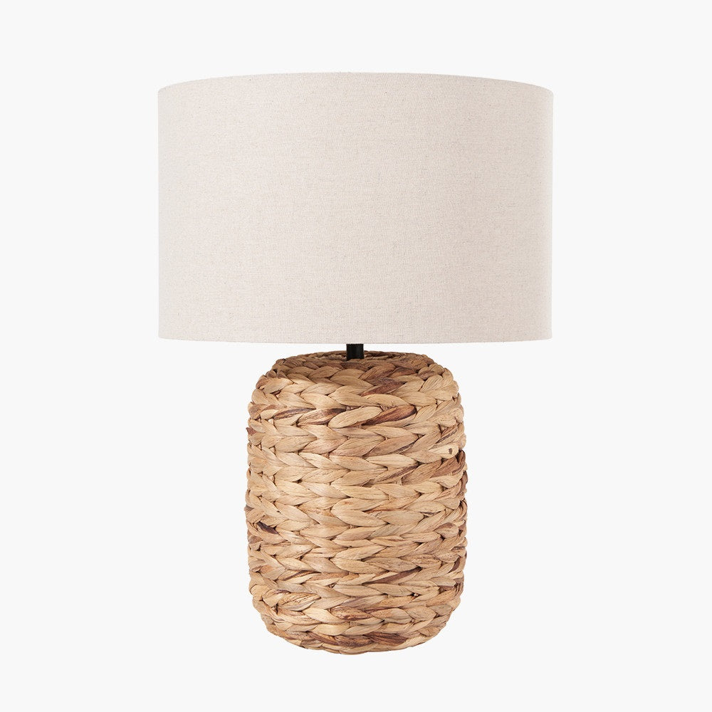ZADI NATURAL PLAITED TALL WATER HYACINTH TABLE LAMP WITH LAMPSHADE-Pacific Lifestyle-South Charlotte Fine Lighting