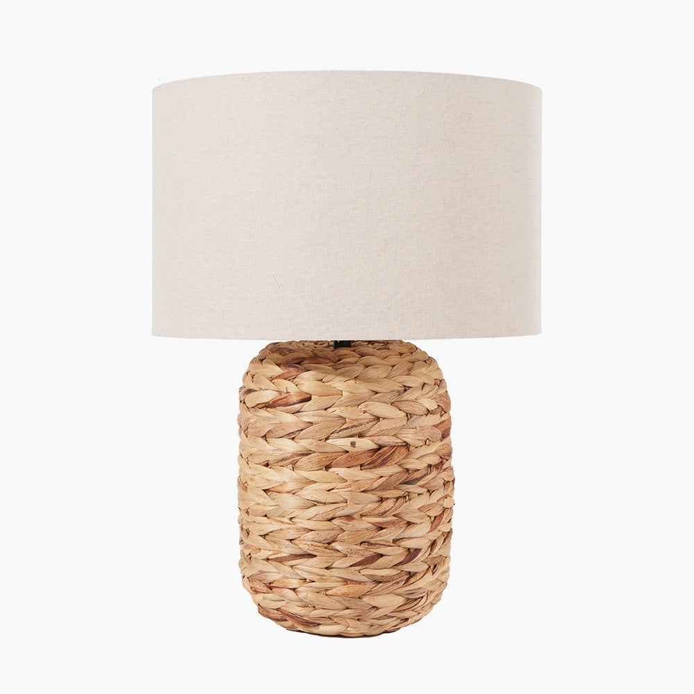 ZADI NATURAL PLAITED TALL WATER HYACINTH TABLE LAMP WITH LAMPSHADE-Pacific Lifestyle-South Charlotte Fine Lighting