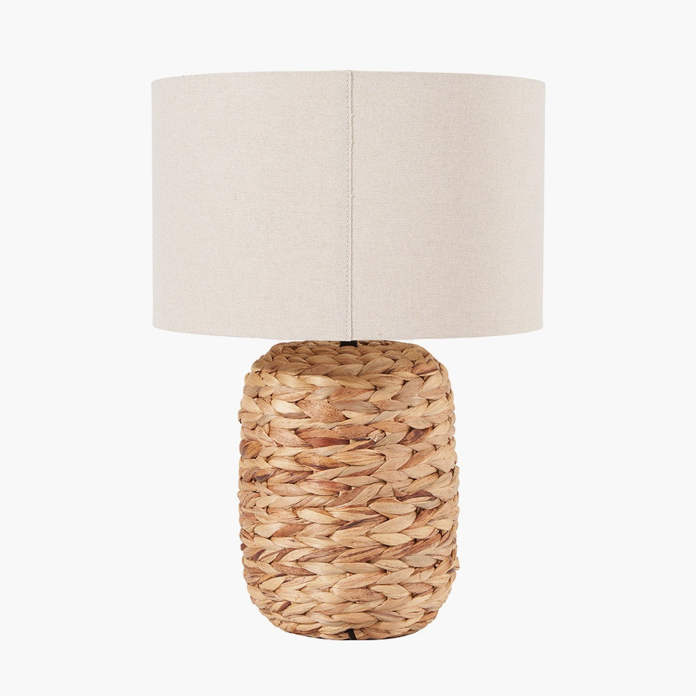 ZADI NATURAL PLAITED TALL WATER HYACINTH TABLE LAMP WITH LAMPSHADE-Pacific Lifestyle-South Charlotte Fine Lighting