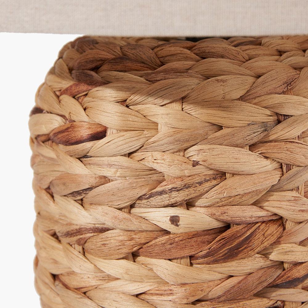 ZADI NATURAL PLAITED TALL WATER HYACINTH TABLE LAMP WITH LAMPSHADE-Pacific Lifestyle-South Charlotte Fine Lighting