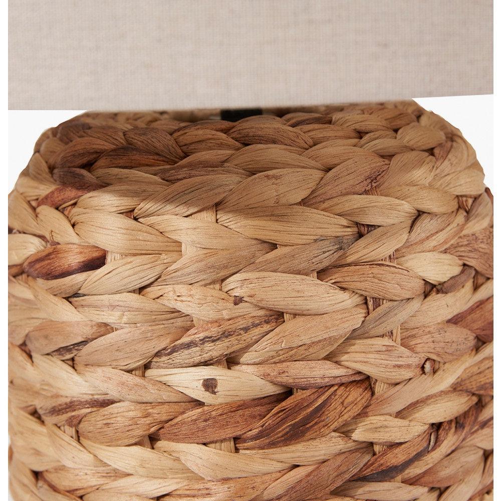 ZADI NATURAL PLAITED TALL WATER HYACINTH TABLE LAMP WITH LAMPSHADE-Pacific Lifestyle-South Charlotte Fine Lighting