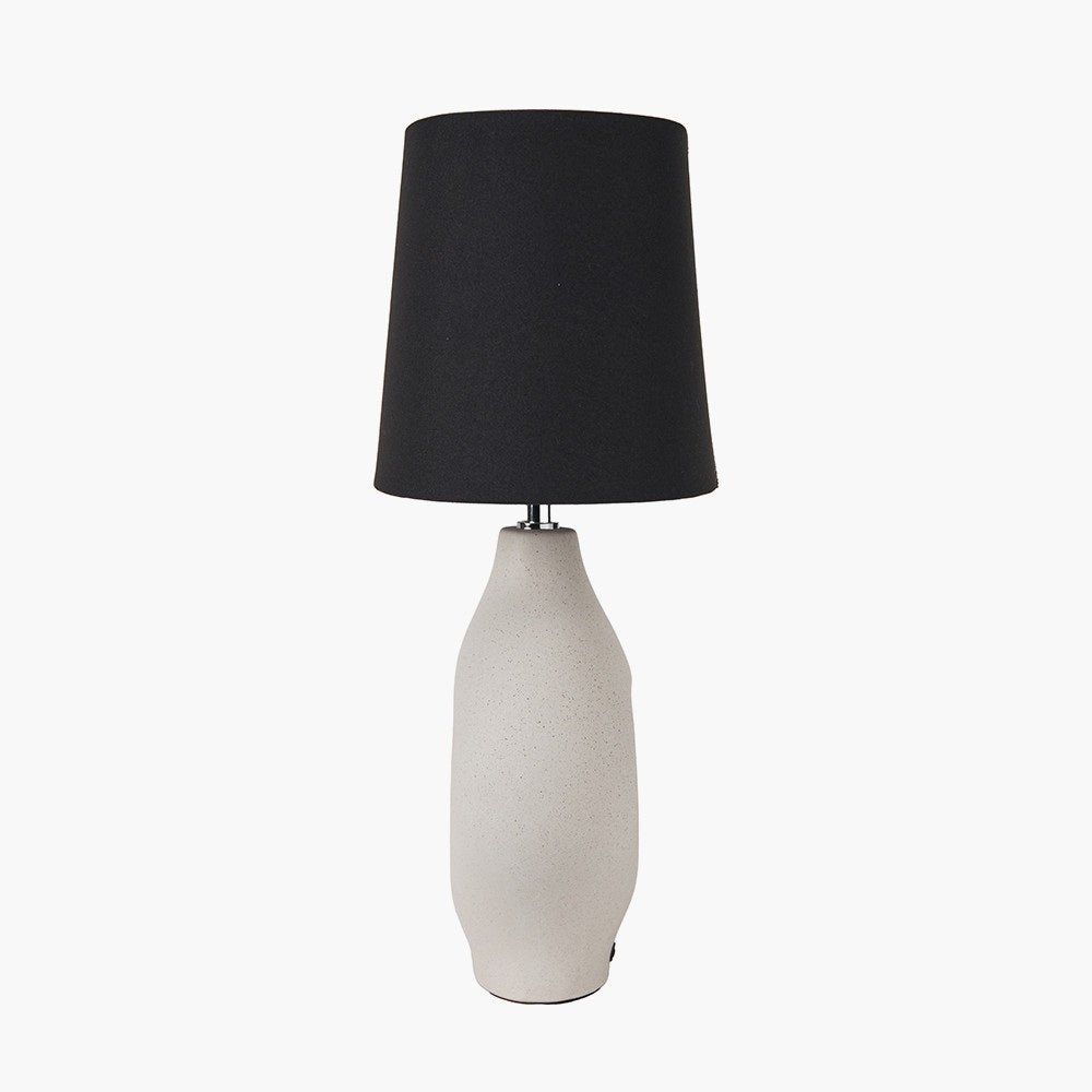 ULLA MONOCHROME ORGANIC CERAMIC TABLE LAMP WITH LAMPSHADE-Pacific Lifestyle-South Charlotte Fine Lighting