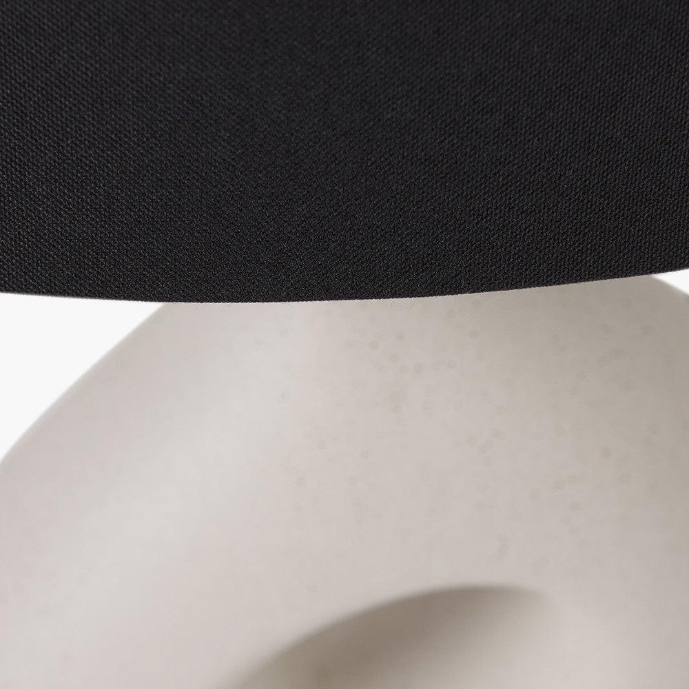 ULLA MONOCHROME ORGANIC CERAMIC TABLE LAMP WITH LAMPSHADE-Pacific Lifestyle-South Charlotte Fine Lighting