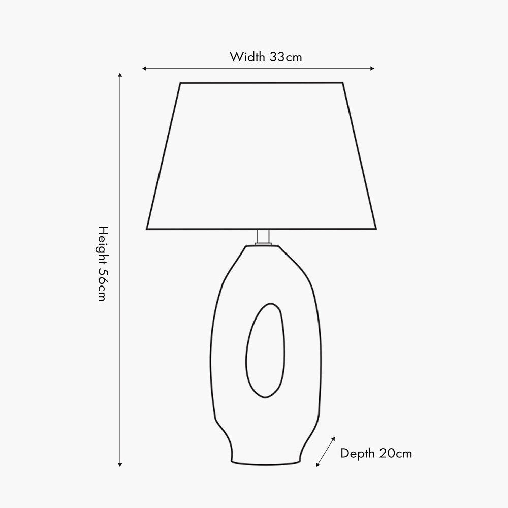 LAILA NATURAL ORGANIC TALL CERAMIC TABLE LAMP WITH LAMPSHADE-Pacific Lifestyle-South Charlotte Fine Lighting