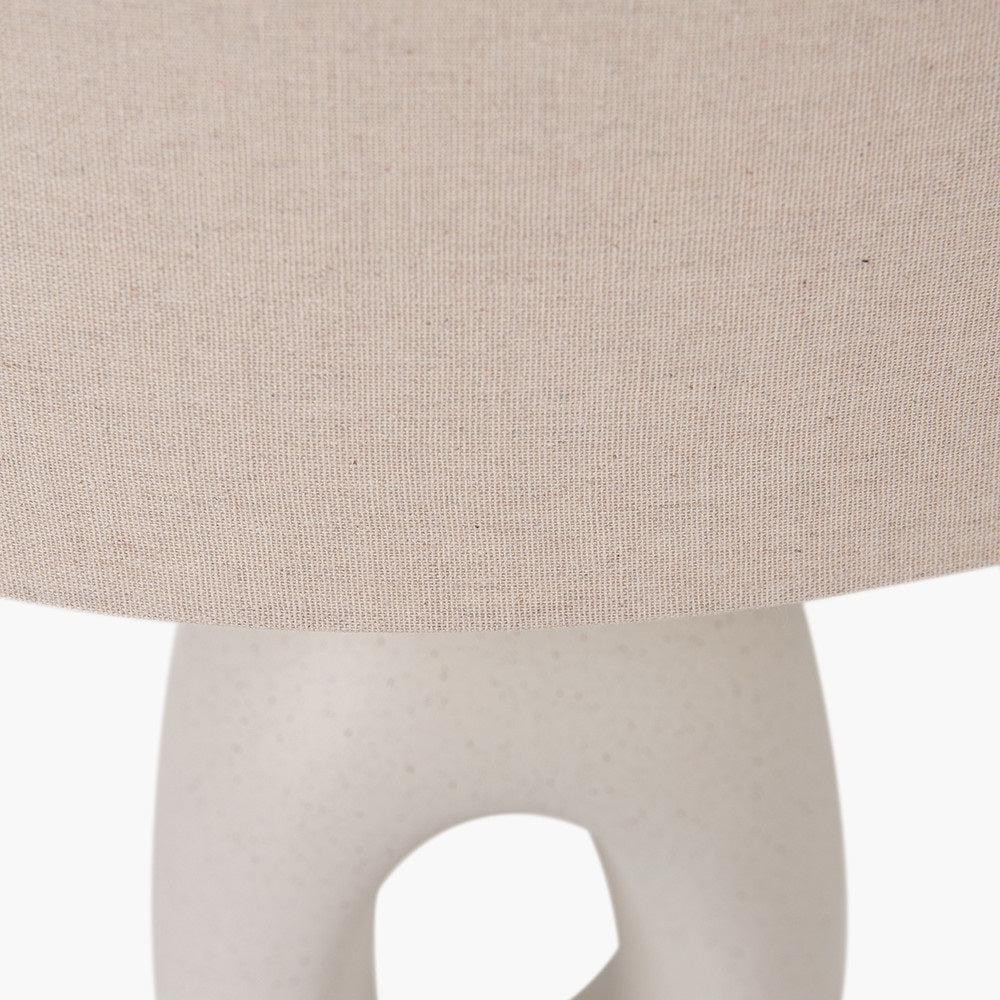 LAILA NATURAL ORGANIC TALL CERAMIC TABLE LAMP WITH LAMPSHADE-Pacific Lifestyle-South Charlotte Fine Lighting