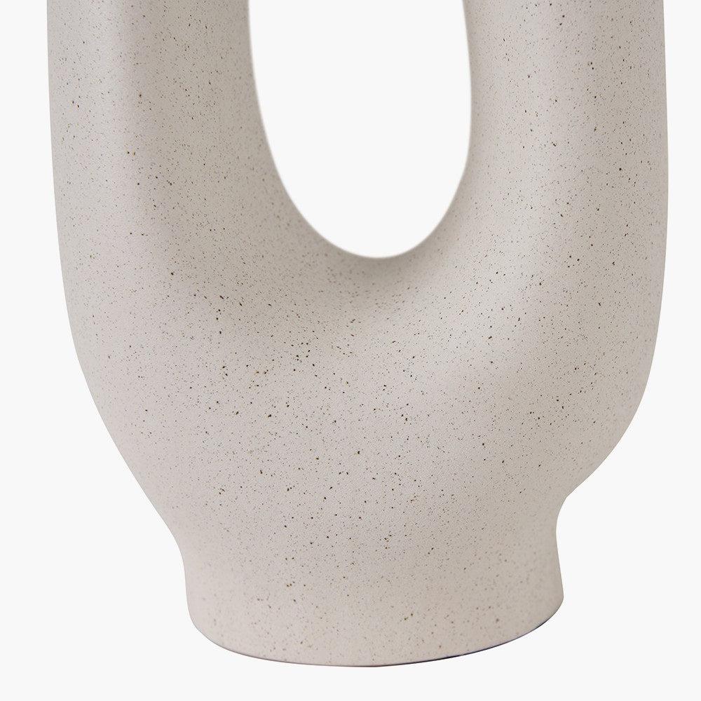 LAILA NATURAL ORGANIC TALL CERAMIC TABLE LAMP WITH LAMPSHADE-Pacific Lifestyle-South Charlotte Fine Lighting