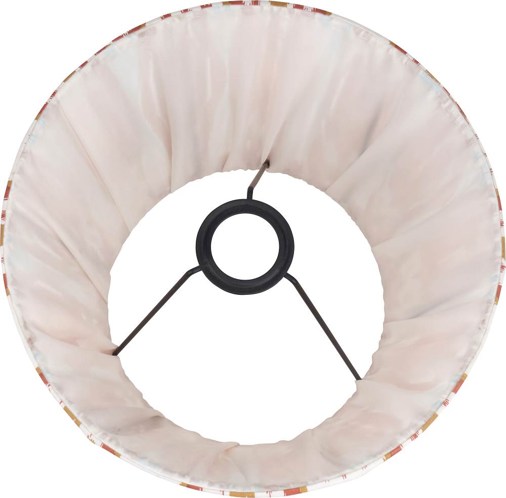 Izara 30cm Cinnamon Ikat Patterned Mushroom Pleat Tapered Lampshade