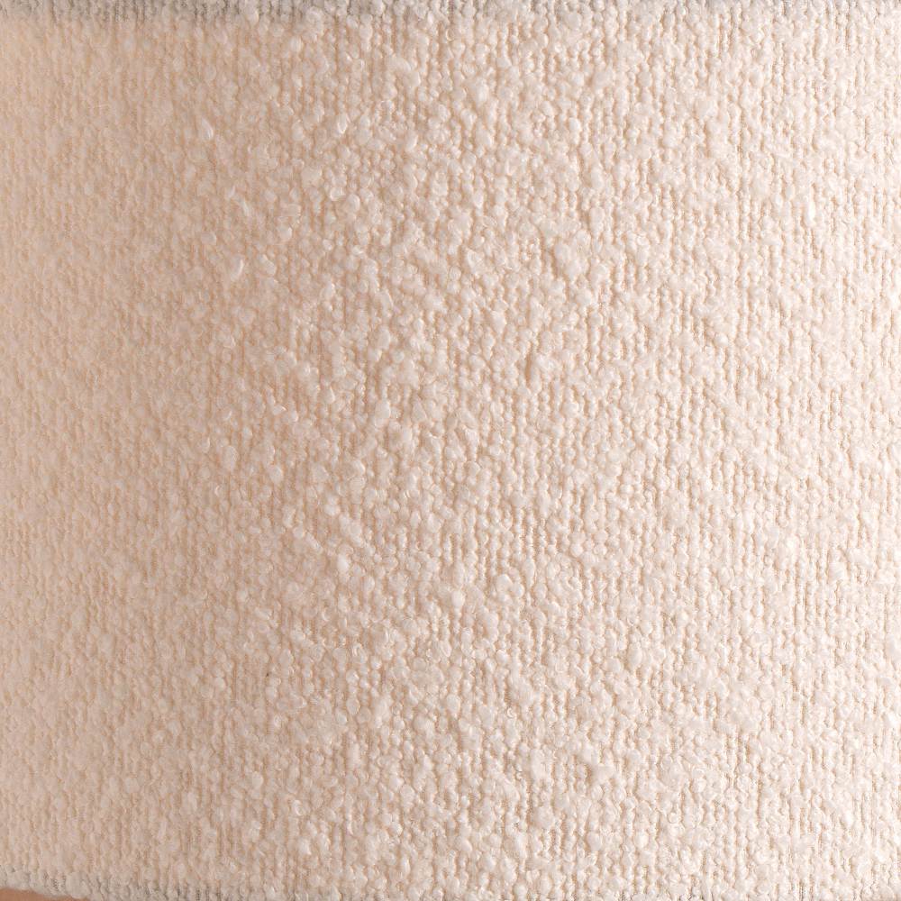 Rouen 50cm White Boucle Cylinder Lampshade