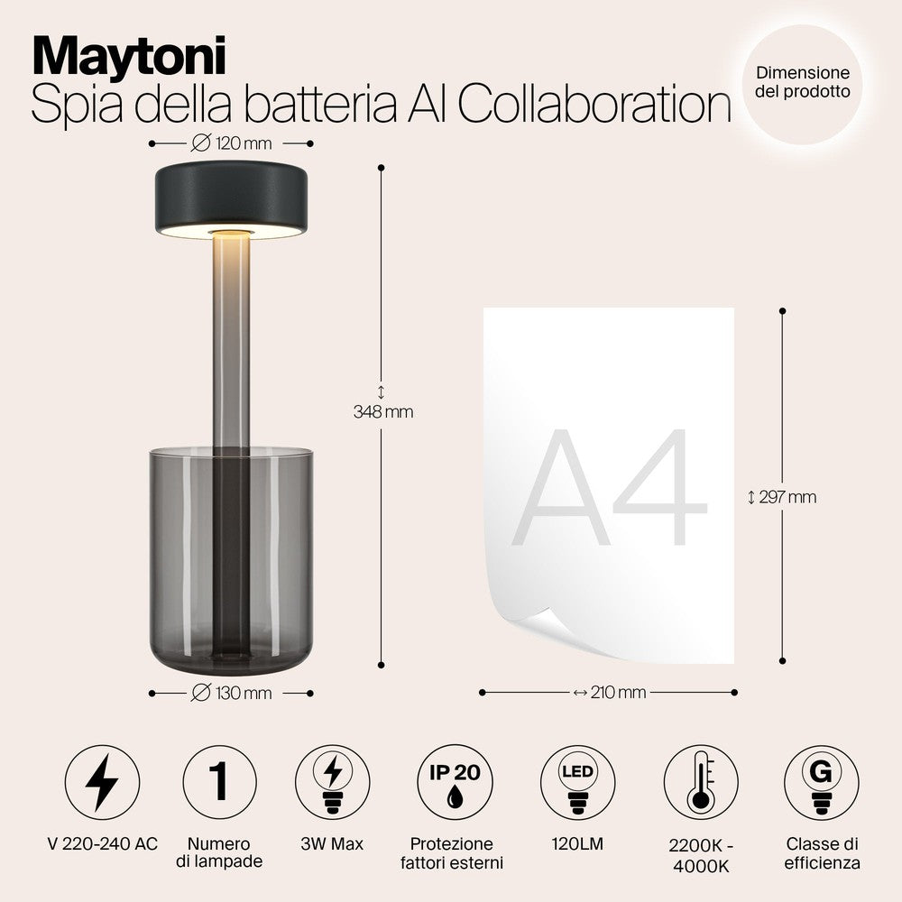 AI Collaboration Table Lamp In Grey-Maytoni-South Charlotte Fine Lighting