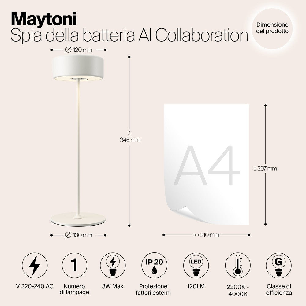 AI Collaboration Table Lamp In White-Maytoni-South Charlotte Fine Lighting