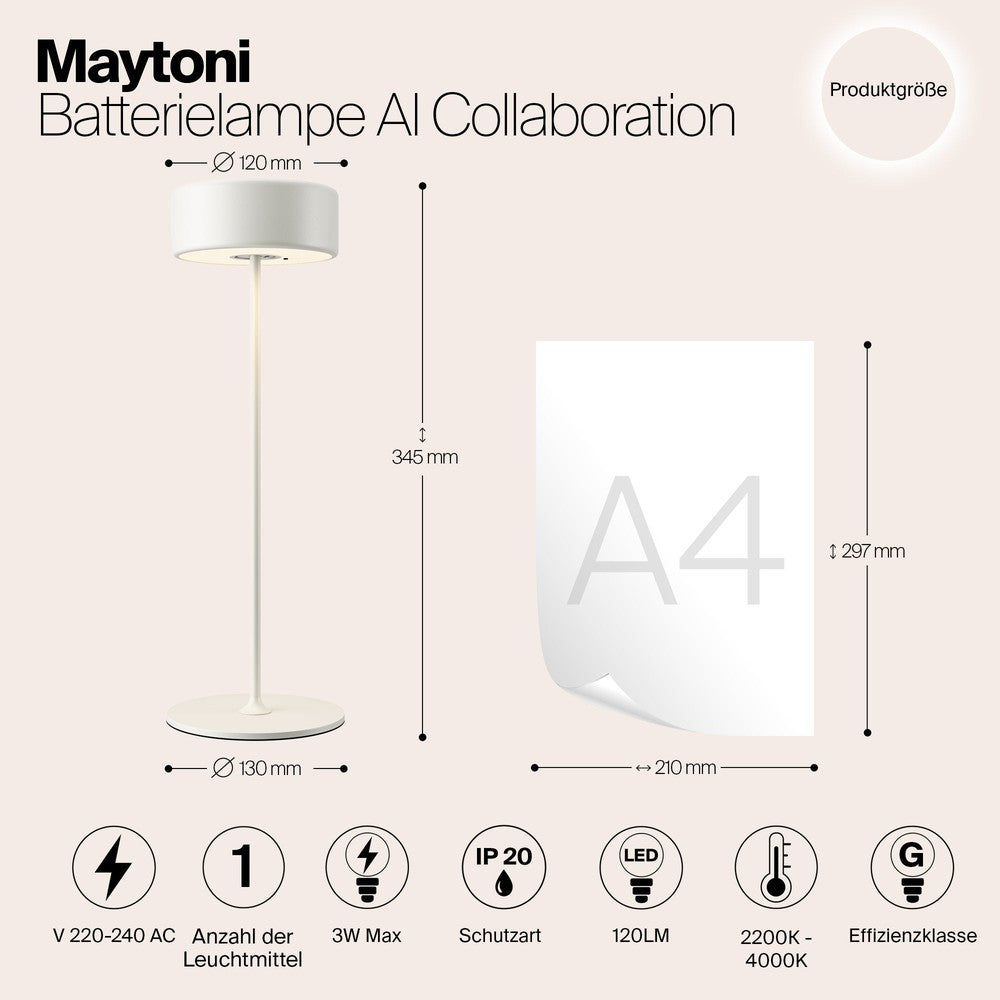 AI Collaboration Table Lamp In White-Maytoni-South Charlotte Fine Lighting