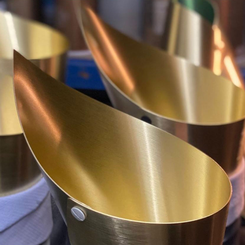 Brushed brass luxury modern chandeliers supplied by South Charlotte Fine Lighting here in the UK