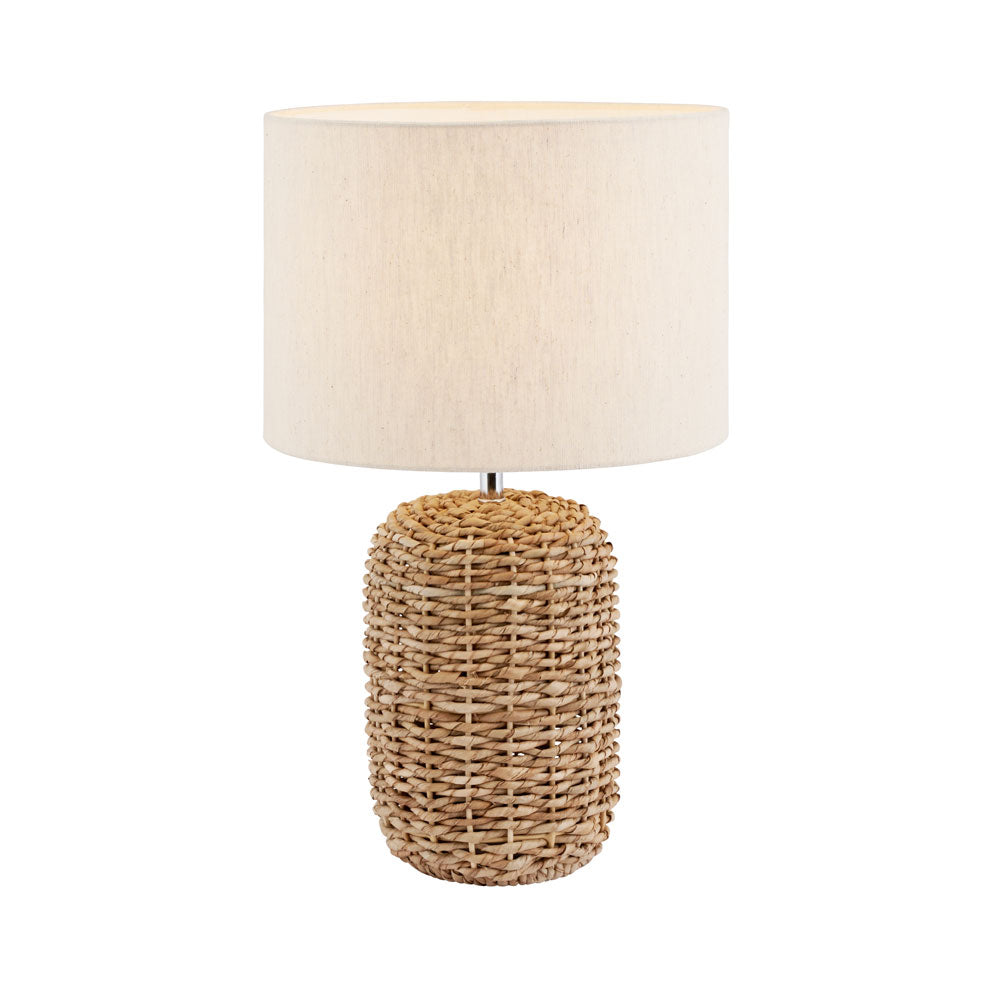 Acer rustic table lamp, shown here with lamp illuminated