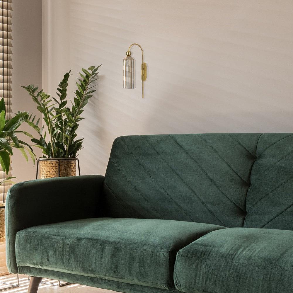 Antic Wall Lamp With Gold Styling - Ribbed Clear-Maytoni-South Charlotte Fine Lighting