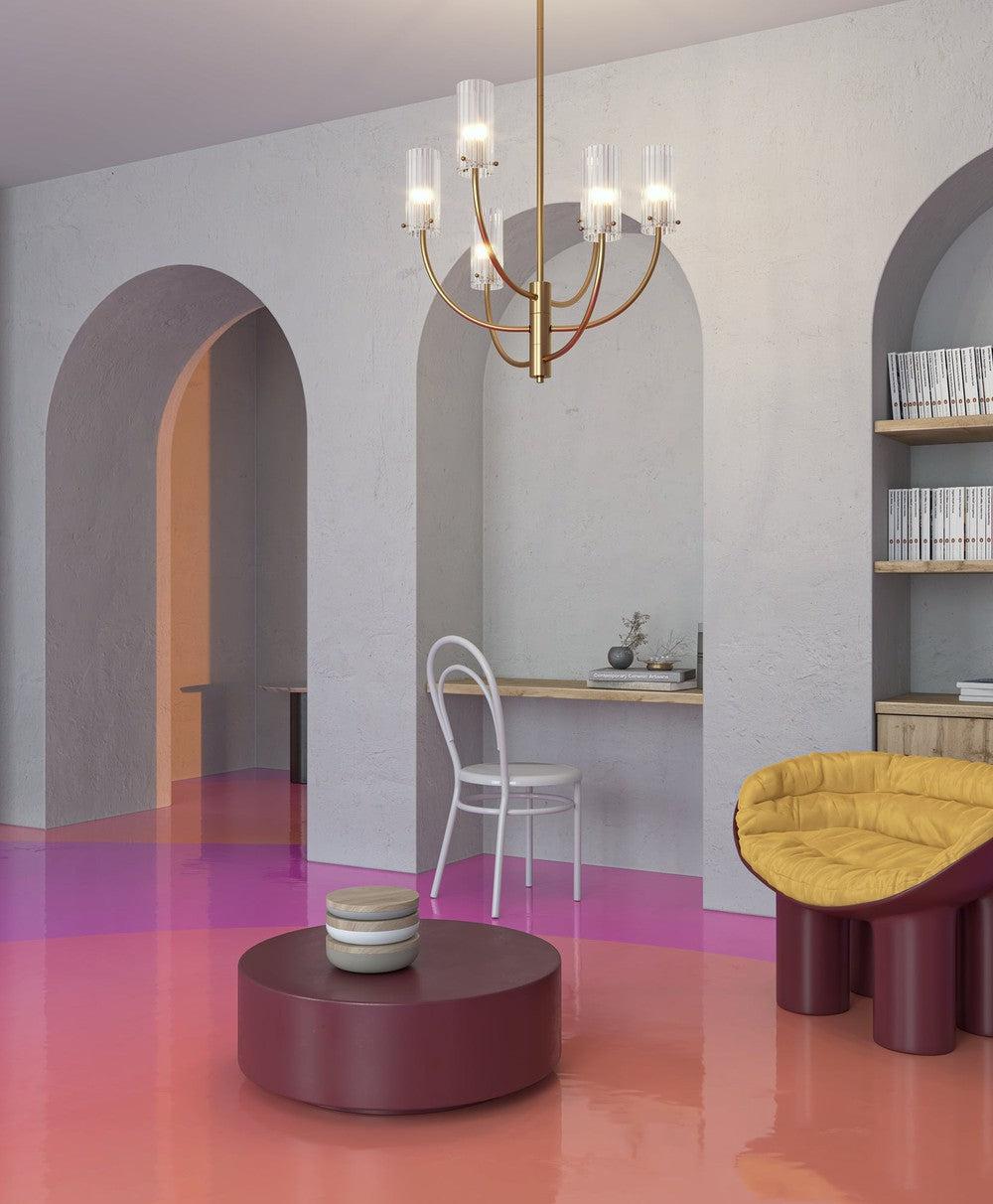 Arco Pendant Lamp With Brass Styling-Maytoni-South Charlotte Fine Lighting