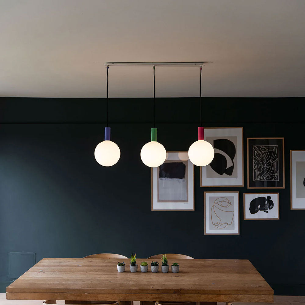 Well Lit Aspen G200 LED Bulb being used above a dining table