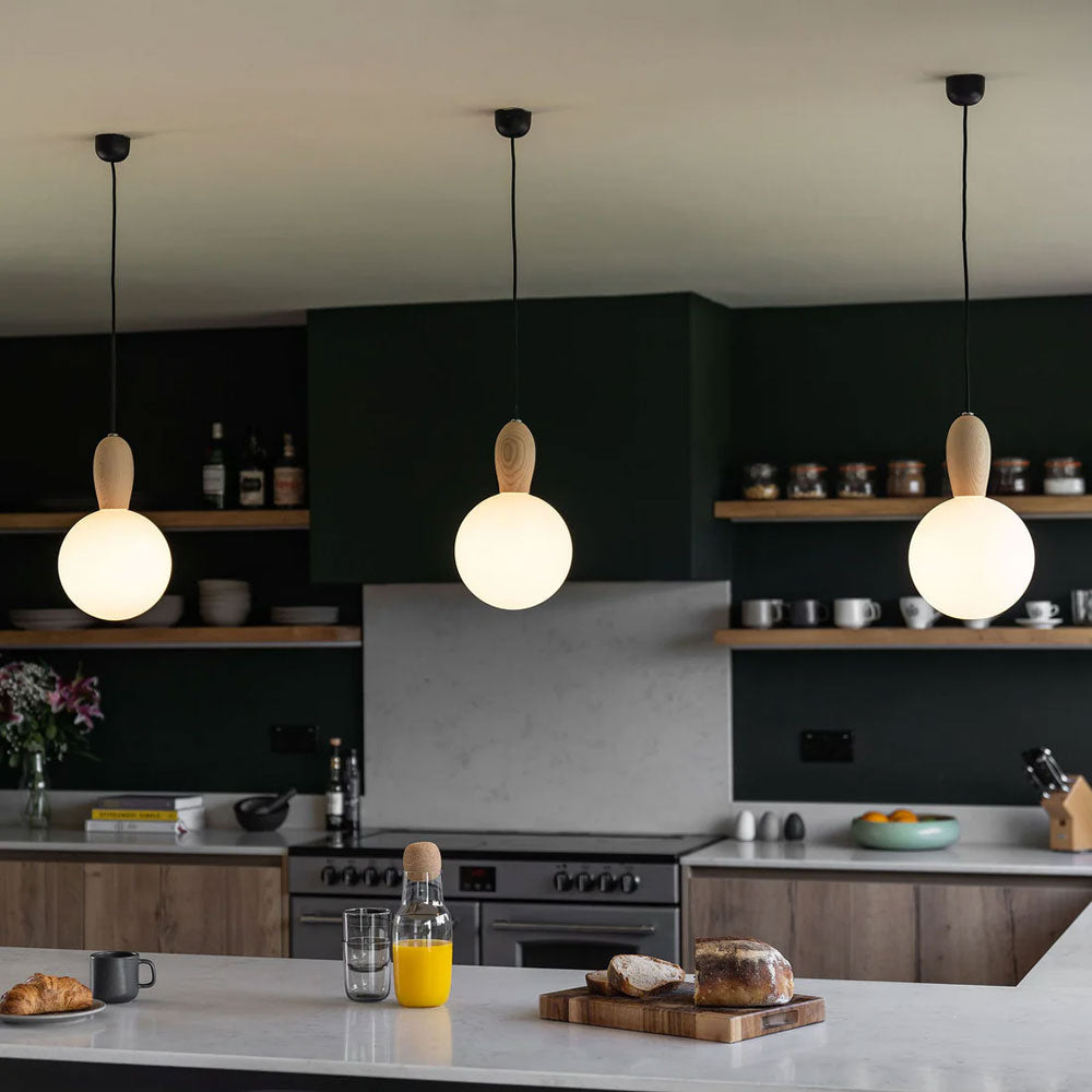 Well Lit Aspen G200 LED Bulbs with optional Woody pendant lights