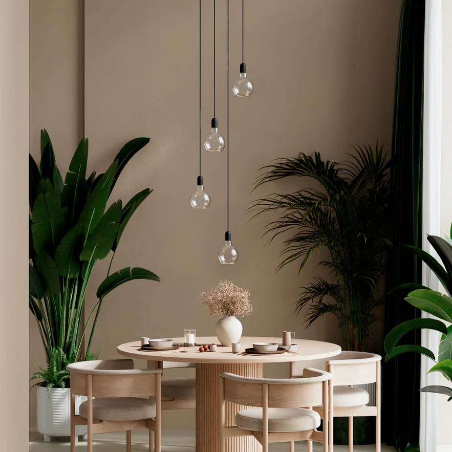 Azure Orb 4 Drop Chandelier