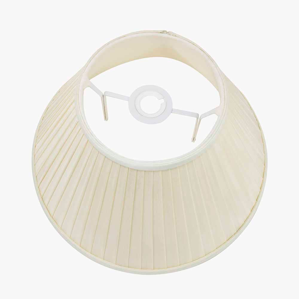Bacall 50cm Almond Silk Knife Pleat Empire Lampshade