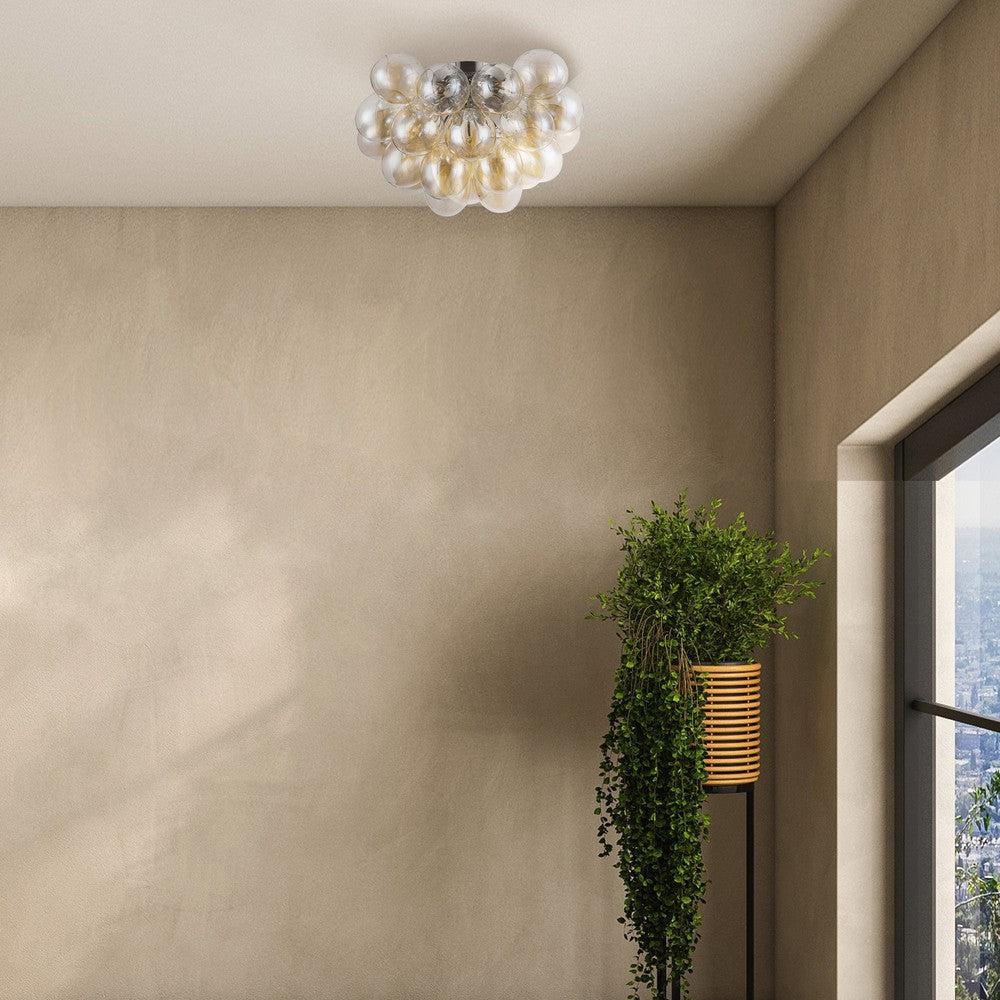 Balbo Chandelier With Nickel Styling - Cognac-Maytoni-South Charlotte Fine Lighting