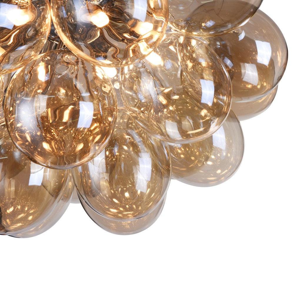 Balbo Chandelier With Nickel Styling - Cognac-Maytoni-South Charlotte Fine Lighting
