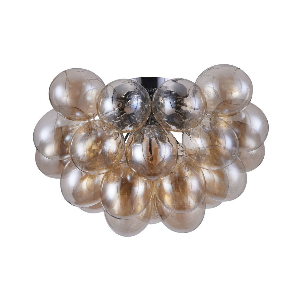 Balbo Chandelier With Nickel Styling - Cognac-Maytoni-South Charlotte Fine Lighting