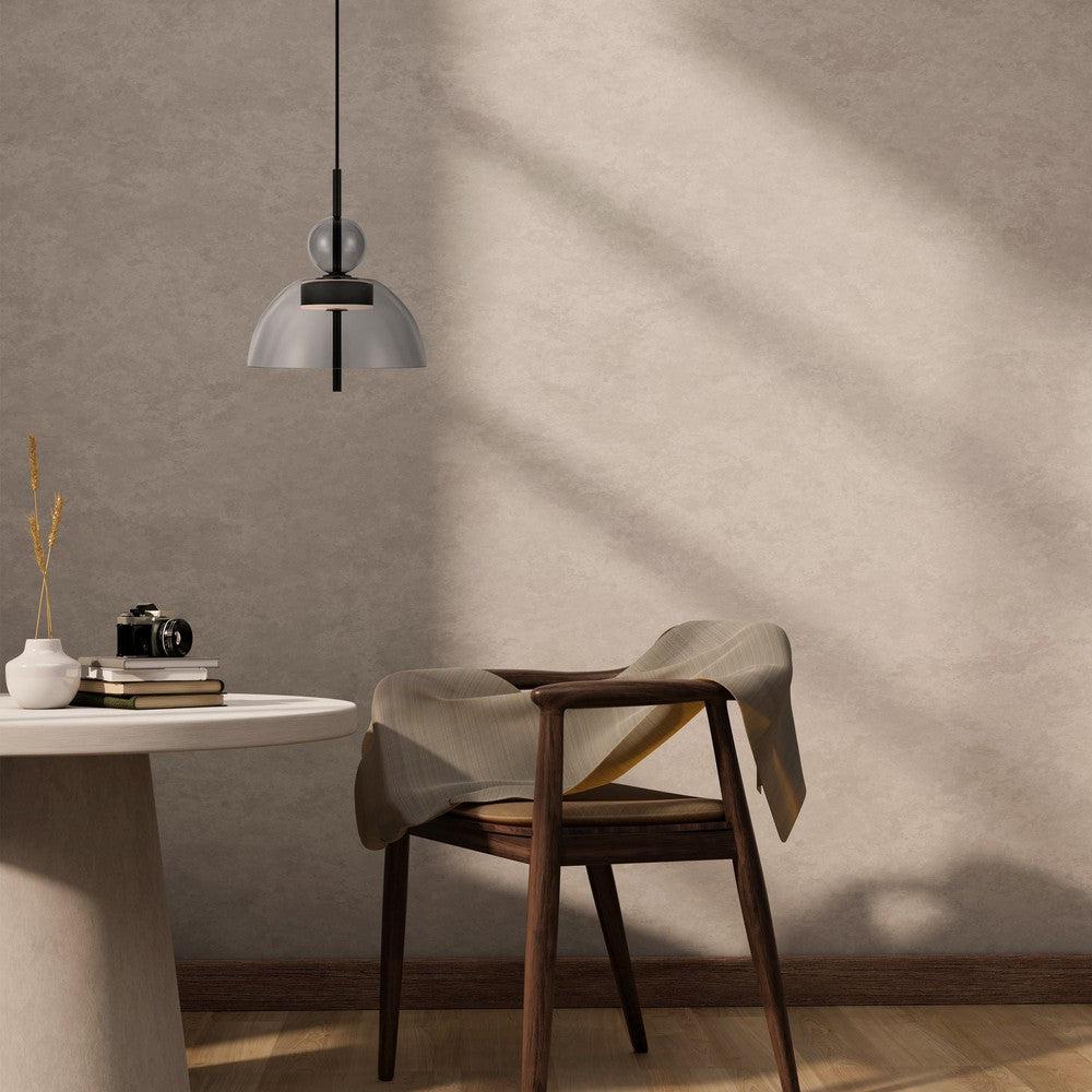 Bangkok Dome Pendant Lamp - Grey Lampshade-Maytoni-South Charlotte Fine Lighting