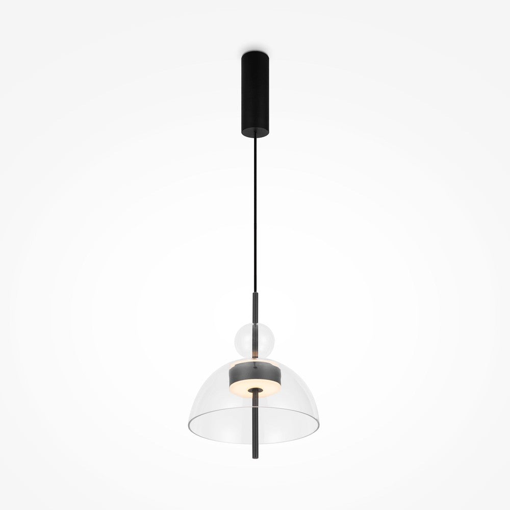 Bangkok Transparent Pendant Lamp In Black-Maytoni-South Charlotte Fine Lighting