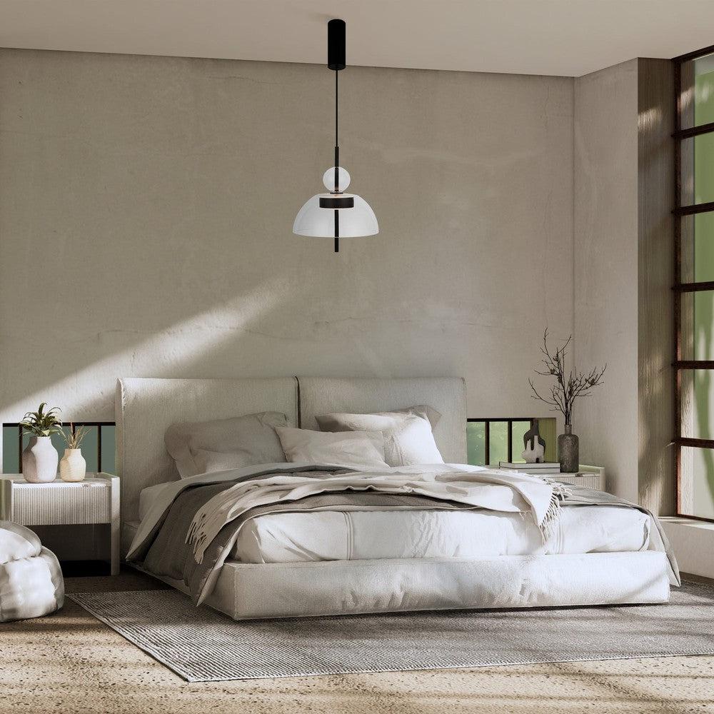 Bangkok Transparent Pendant Lamp In Black-Maytoni-South Charlotte Fine Lighting