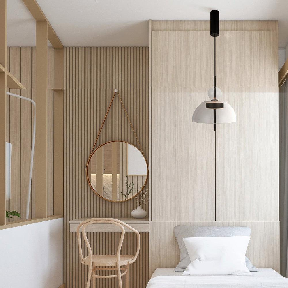 Bangkok Transparent Pendant Lamp In Black-Maytoni-South Charlotte Fine Lighting
