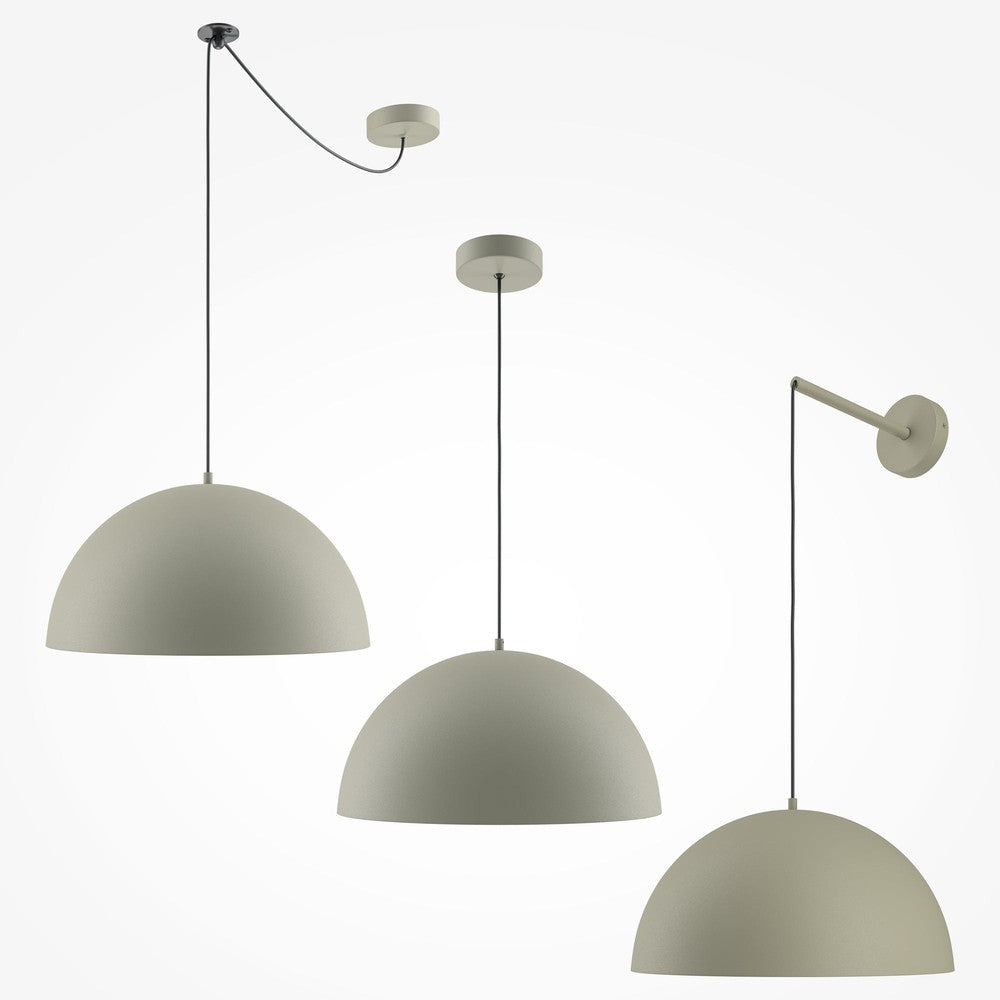 Basic Colours Dome Pendant Lamp In Grey-Maytoni-South Charlotte Fine Lighting