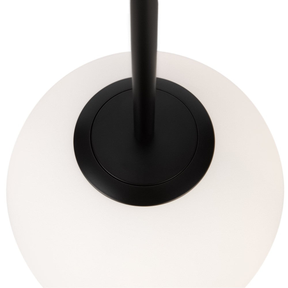 Basic form Pendant Lamp In Black - Single Light Frosted (Large)-Maytoni-South Charlotte Fine Lighting