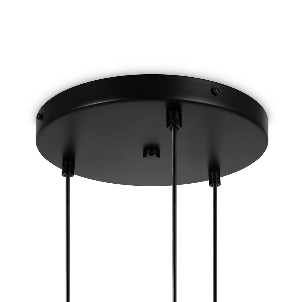 Basic form Pendant Lamp In Black - Three Lights Frosted-Maytoni-South Charlotte Fine Lighting
