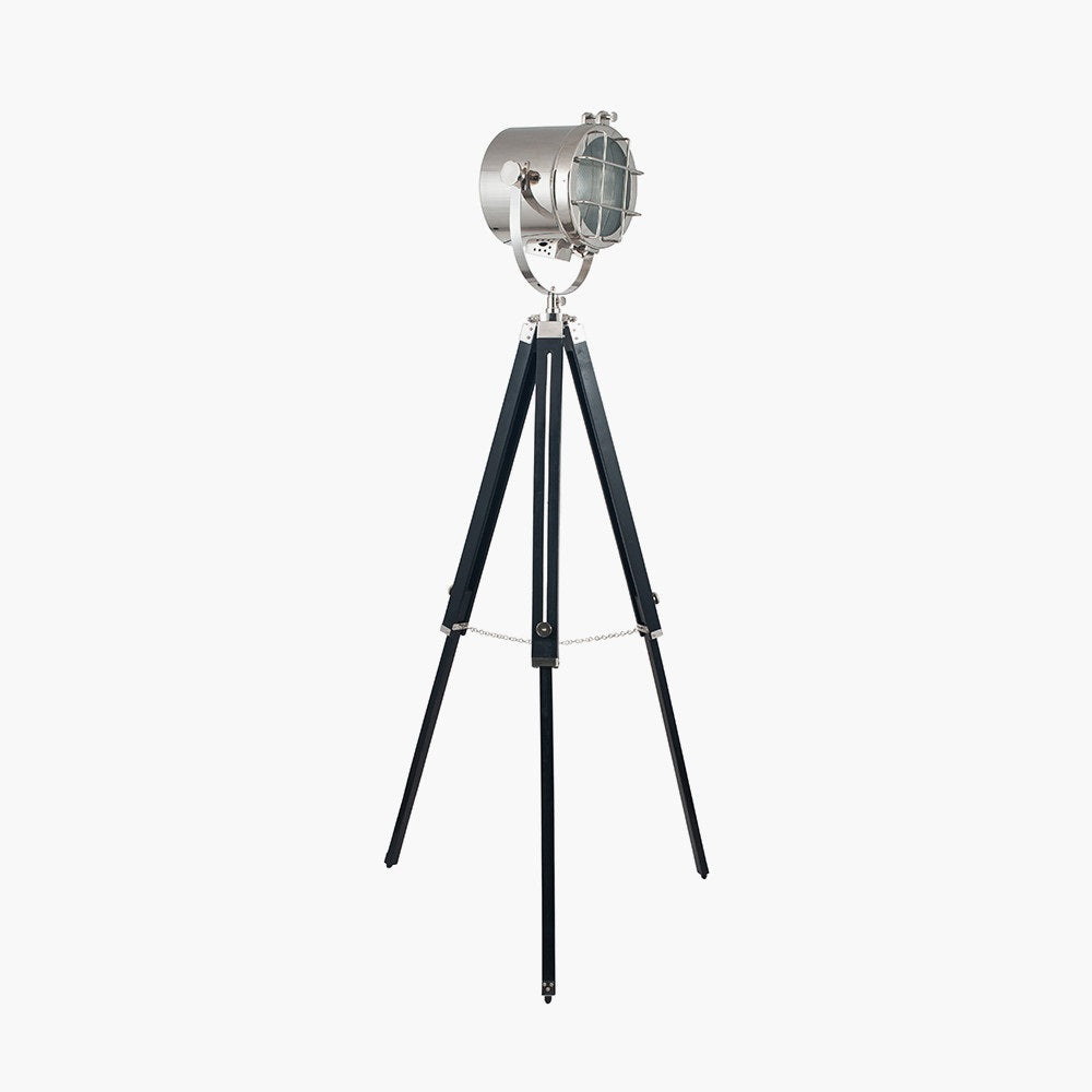 Beckett Black and Silver Tripod Floor Lamp Nautical