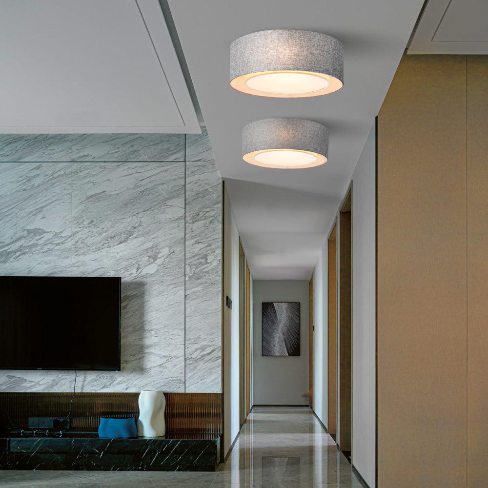 Bergamo Dark Grey Ceiling Lamp With Chrome Styling-Maytoni-South Charlotte Fine Lighting