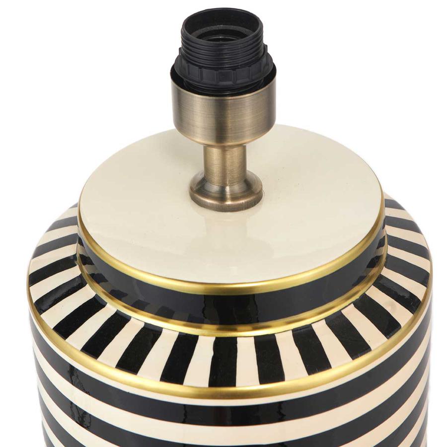 Black and white table lamp base