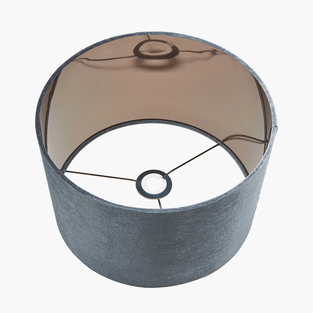 The Bow is a cylinder lampshade and this is the slate grey version, sold by South Charlotte Fine Lighting
