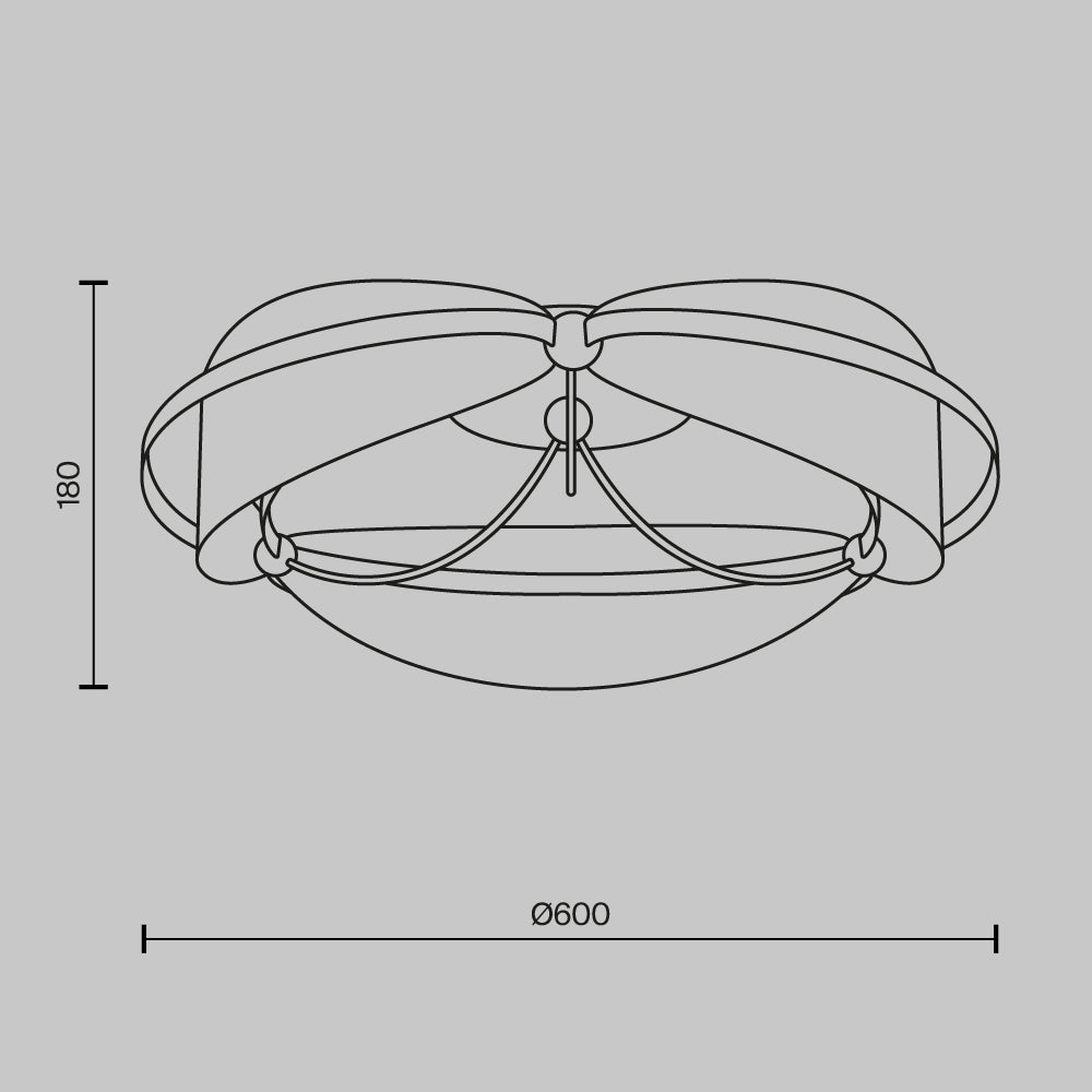 Breeze Ceiling Lamp With Brass Styling-Maytoni-South Charlotte Fine Lighting