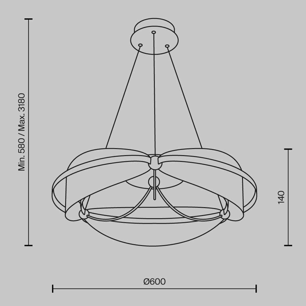 Breeze Circular Pendant Lamp With Brass Styling-Maytoni-South Charlotte Fine Lighting