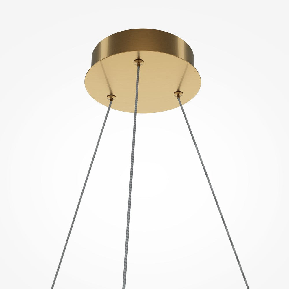 Breeze Circular Pendant Lamp With Brass Styling-Maytoni-South Charlotte Fine Lighting